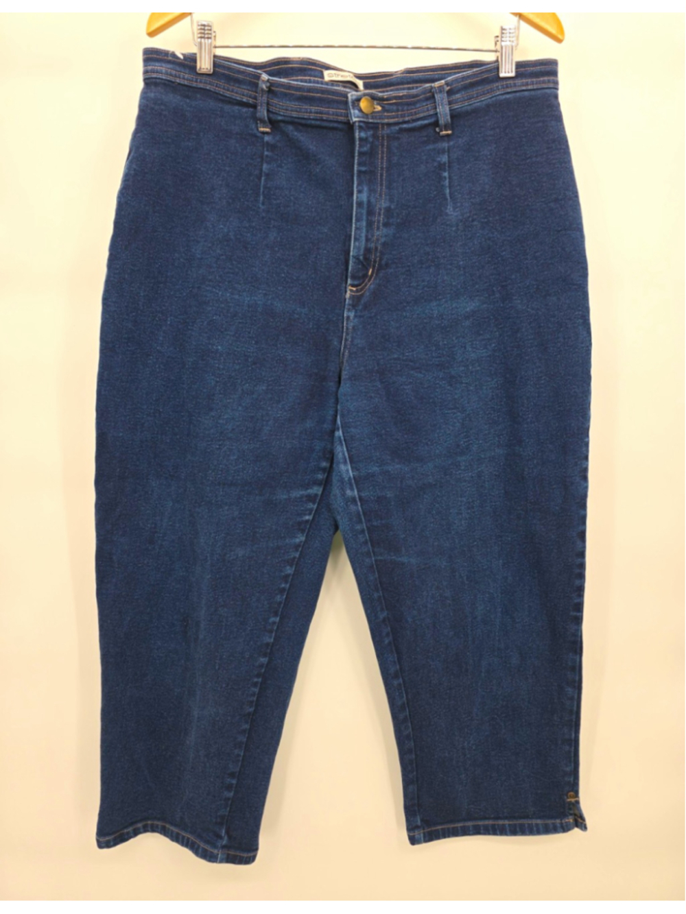 Vintage St John's Bay 18W Plus Capri Pants Cotton Lycra Y2K Retro Casual